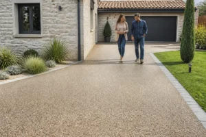 allee-de-garage-en-resine