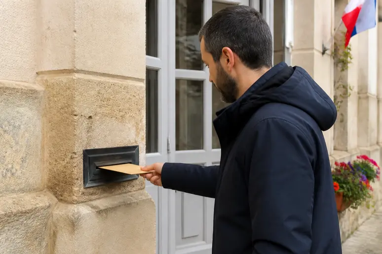 Dépôt d'un dossier de déclaration préalable de travaux en mairie pour un projet de façade